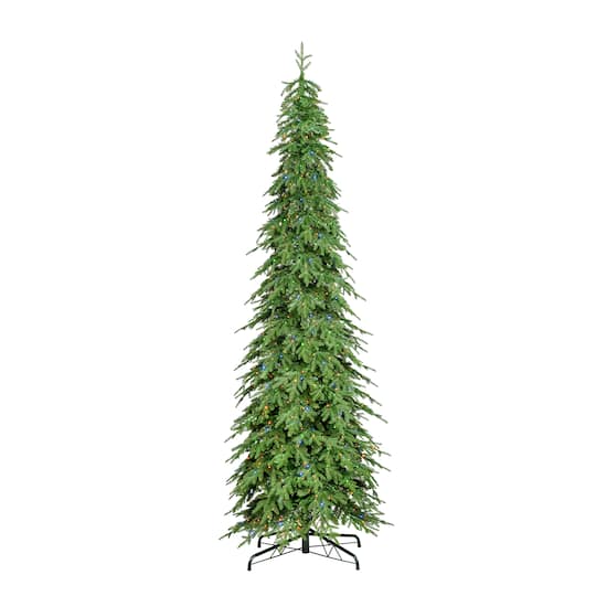 Glitzhome® 11Ft Pre-Lit Pencil Spruce Artificial Christmas Tree, Warm White & Multicolor Lights & Remote | 11 ft | Michaels®